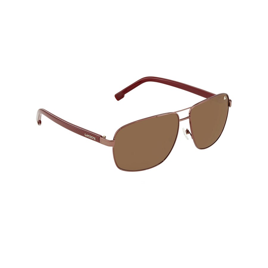 Lacoste Brown Shaded Rectangular Unisex Sunglasses L162S 210 61